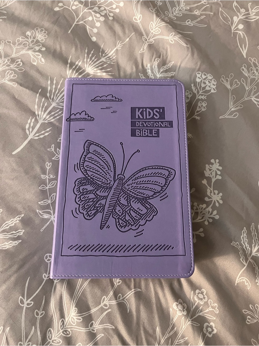 Kids' Devotional Bible - Purple Butterfly Cover